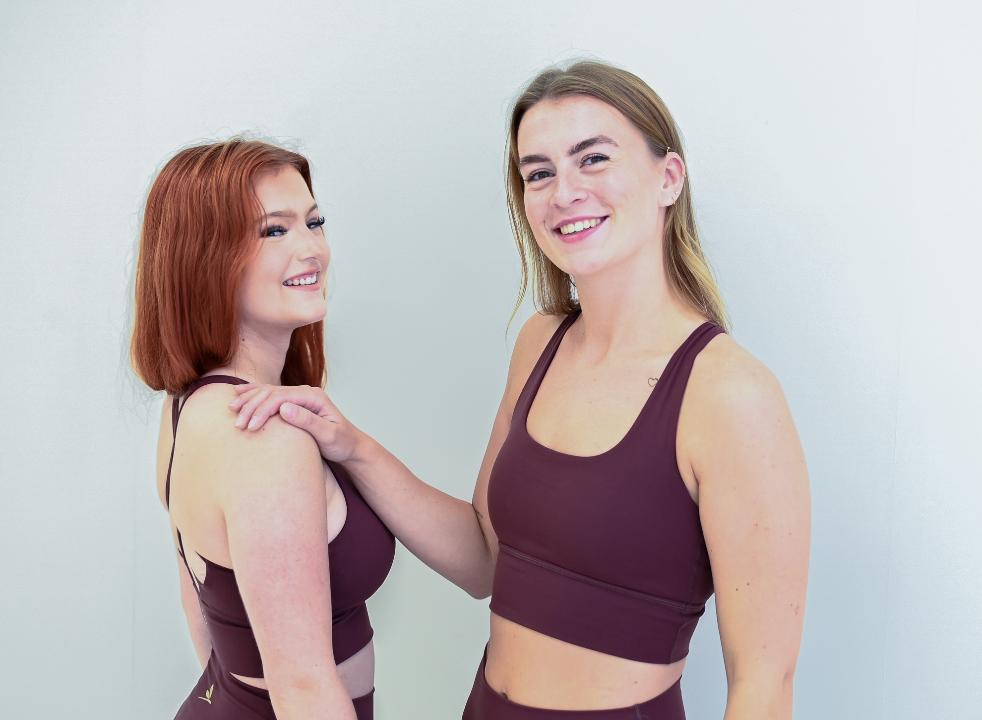 Sportbeha Flowerpower - Bruin/ Rood - Afbeelding 2