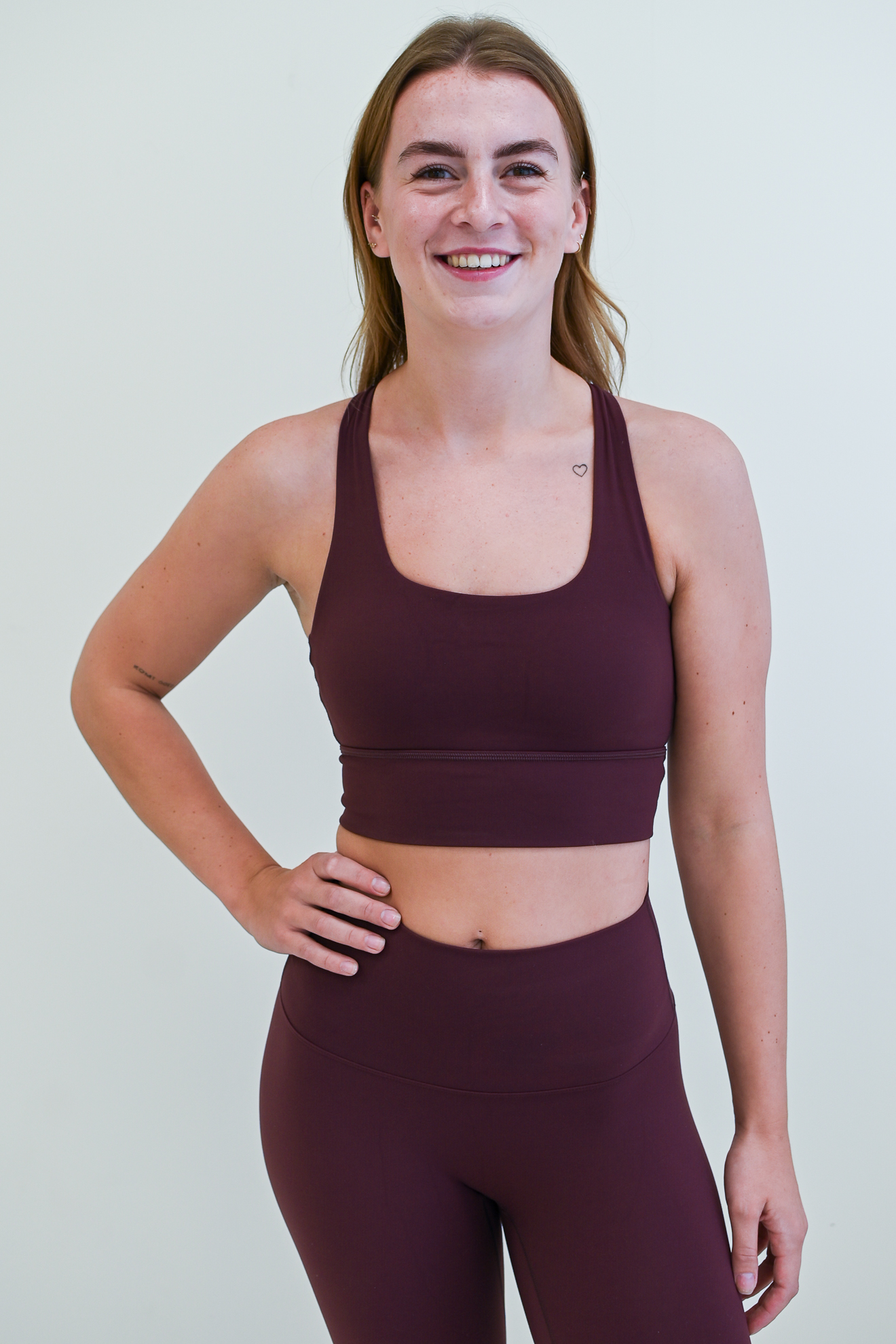 Sportbeha Flowerpower - Bruin/ Rood - Afbeelding 3