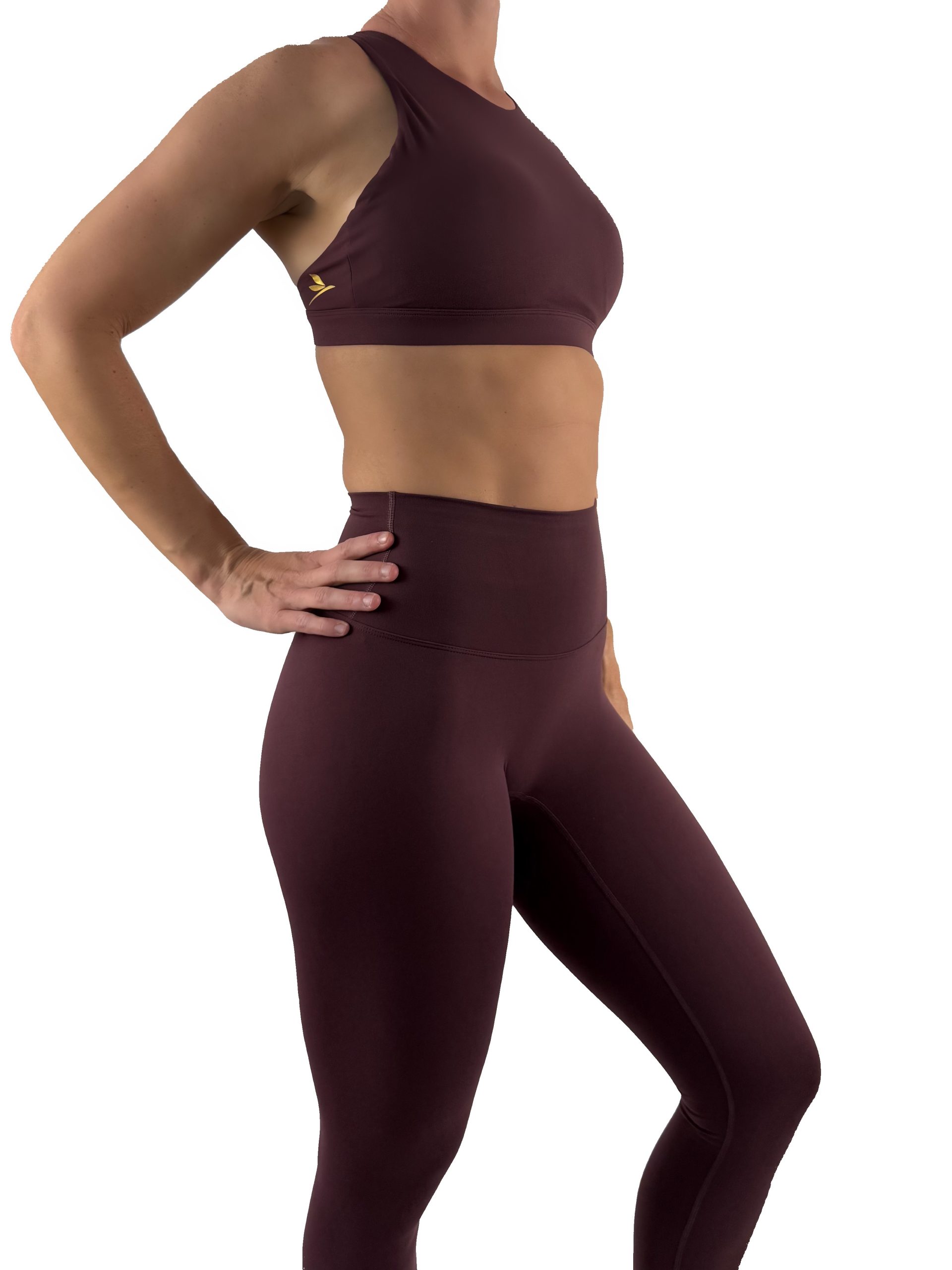 Sportbeha Flowerpower hoog - Bruin/rood - Afbeelding 3