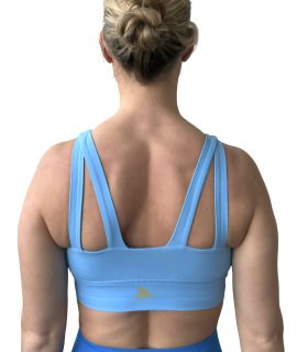 Sportbeha FlowerPower – Lichtblauw