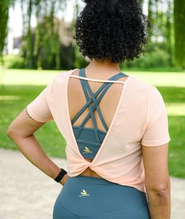 Shirt open rug – Peach – Pasteloranje